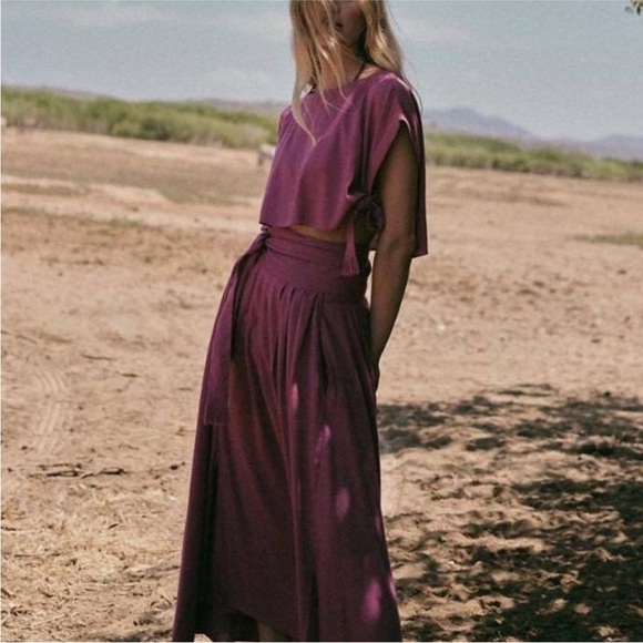 FREE PEOPLE sundown set // fuschia color // size xsmall - Picture 3 of 5